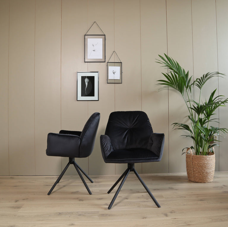 Set van 2 eetkamerstoelen Stripe