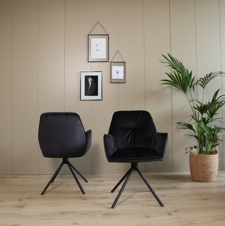 Set van 2 eetkamerstoelen Stripe