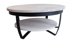 Onbehandelde salontafel Santiago eikenhout rond