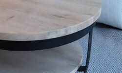 Onbehandelde salontafel Santiago eikenhout rond