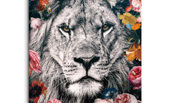 Canvas Flowery Lion