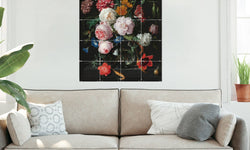Fototegels Jan Davidsz de Heem bouquet kunststof