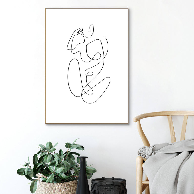 Ingelijste print Bodylines