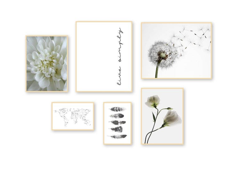 Ingelijste print Clean White
