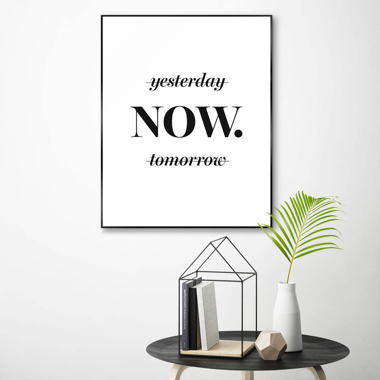 Ingelijste print Now