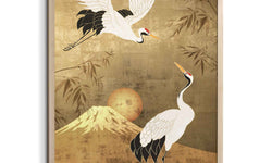 Wanddecoratie Japanse Kraanvogels
