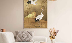 Wanddecoratie Japanse Kraanvogels