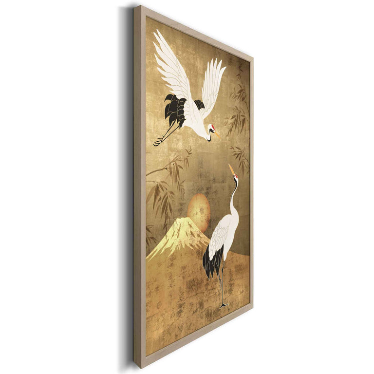 Wanddecoratie Japanse Kraanvogels