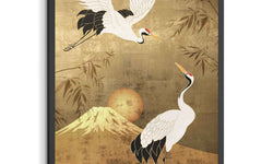 Wanddecoratie Japanse Kraanvogels
