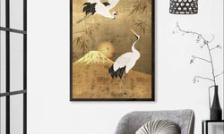 Wanddecoratie Japanse Kraanvogels