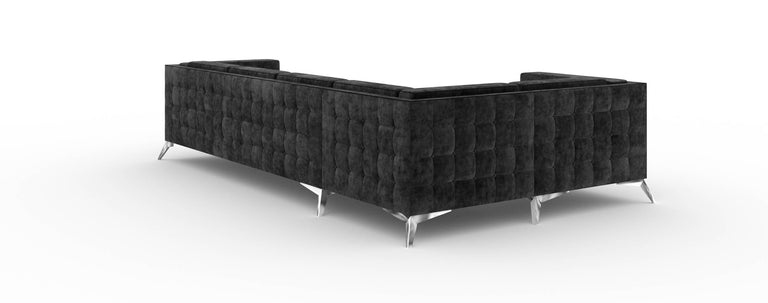 4-zitshoekbank Gusto links velvet