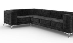 4-zitshoekbank Gusto links velvet