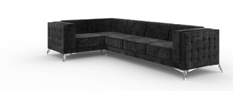 4-zitshoekbank Gusto links velvet