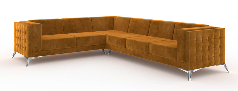 5-zitshoekbank Gusto links velvet