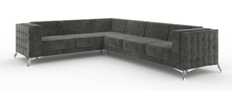 5-zitshoekbank Gusto links velvet