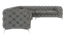 5-zitshoekbank Nora rechts velvet