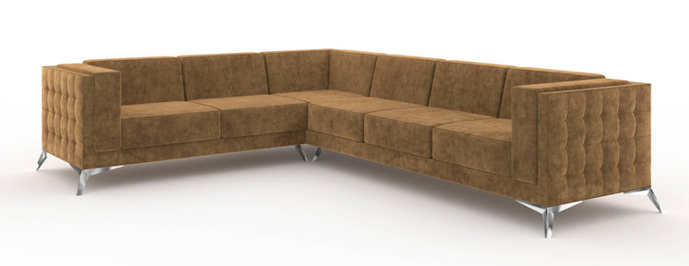 5-zitshoekbank Gusto links velvet