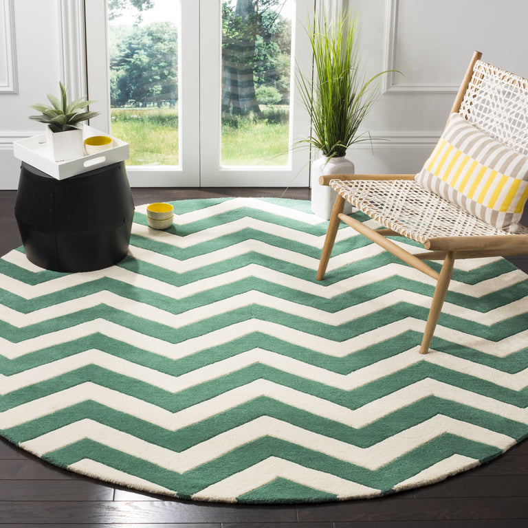 Vloerkleed Crosby rond handgemaakt