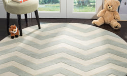 Vloerkleed Crosby wol rond