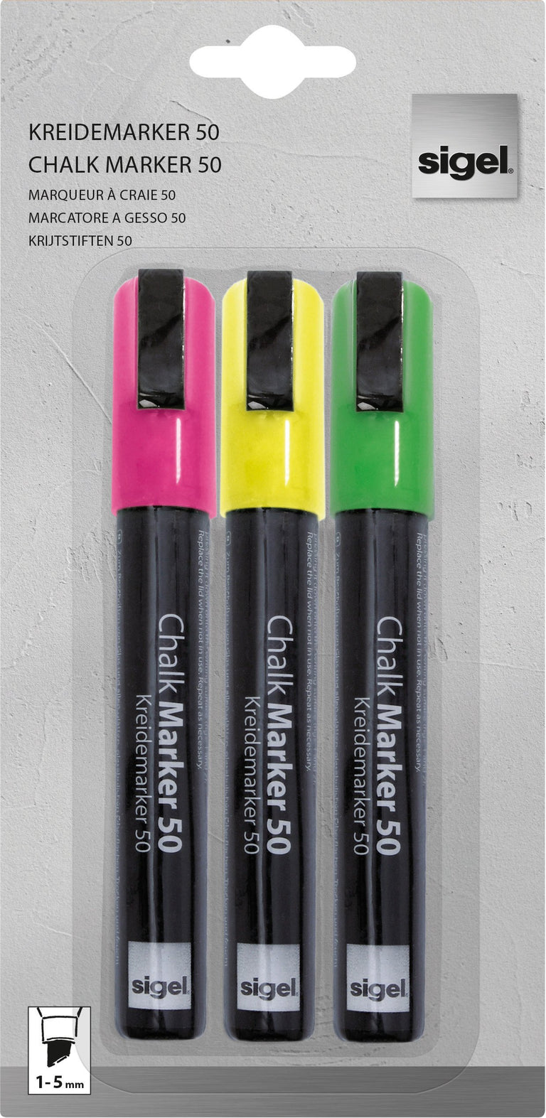 Set van 3 krijtmarkers rose