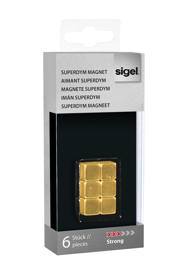 Set van 6 magneten voor glasbord