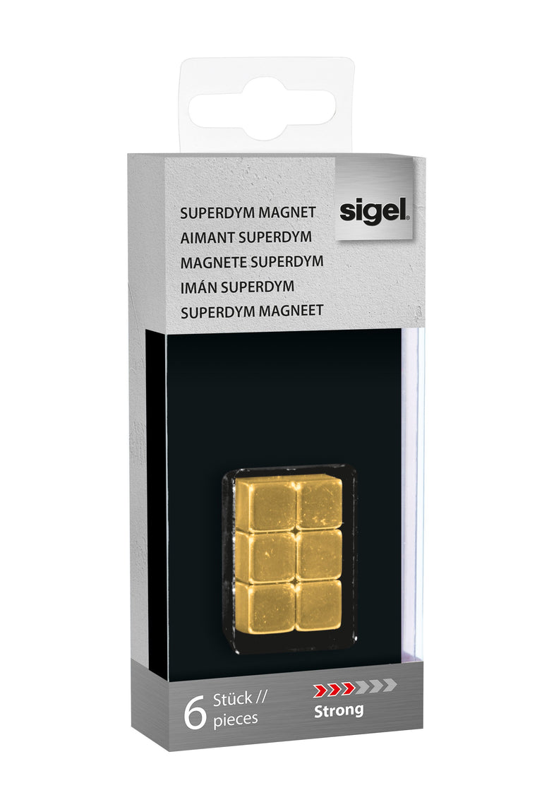 Set van 6 magneten voor glasbord