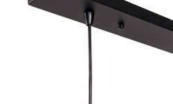 Zwarte hanglamp eettafel frame Charlie 7-lichts