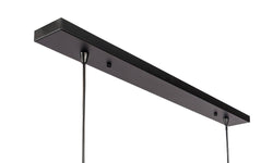 Zwarte hanglamp eettafel frame Charlie 7-lichts