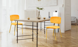 Set van 2 eetkamerstoelen Giselle velvet