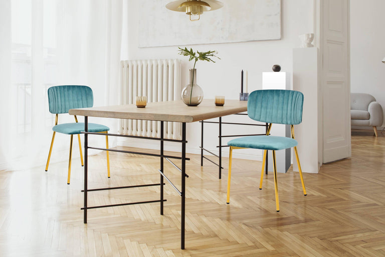 Set van 2 eetkamerstoelen Giselle velvet