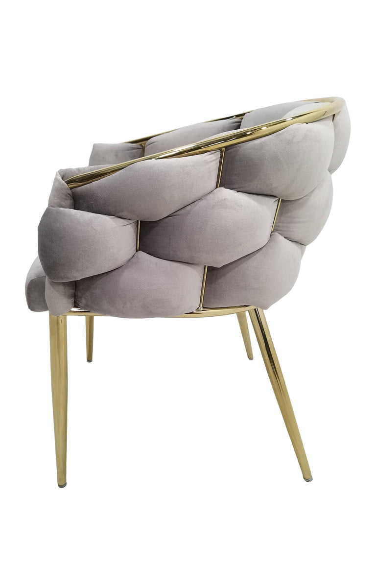 Set van 2 eetkamerstoelen Grace velvet