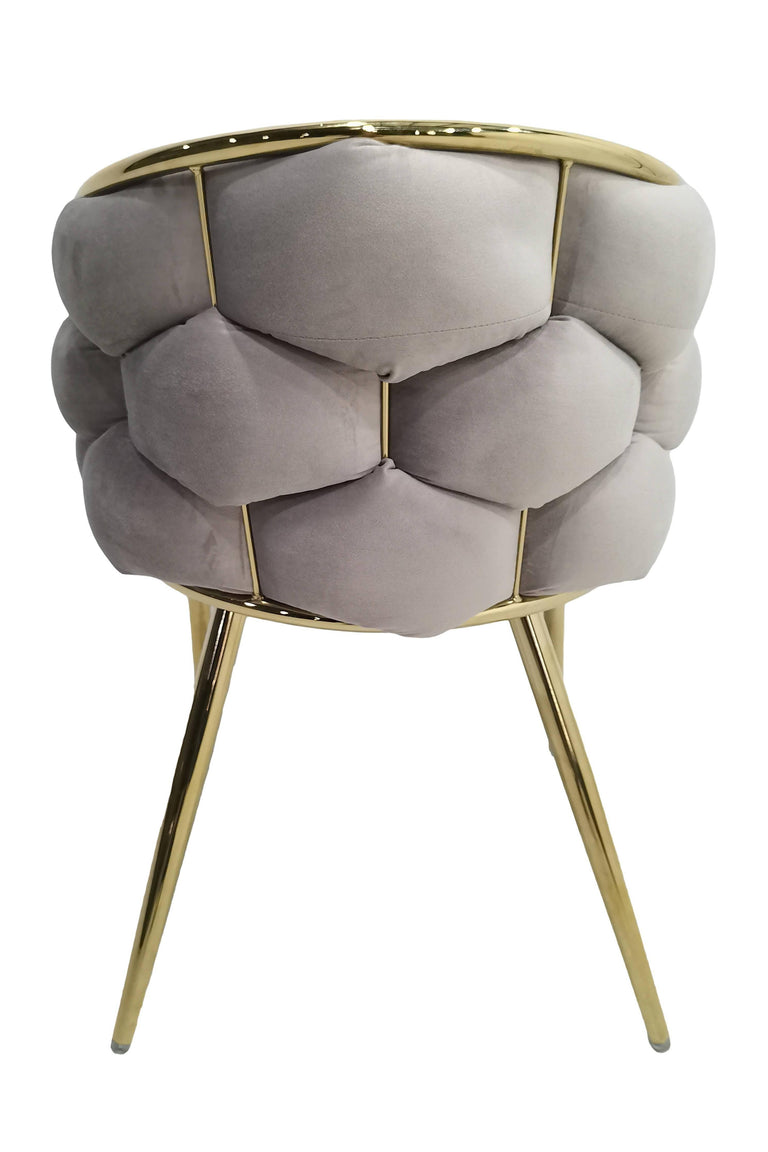 Set van 2 eetkamerstoelen Grace velvet