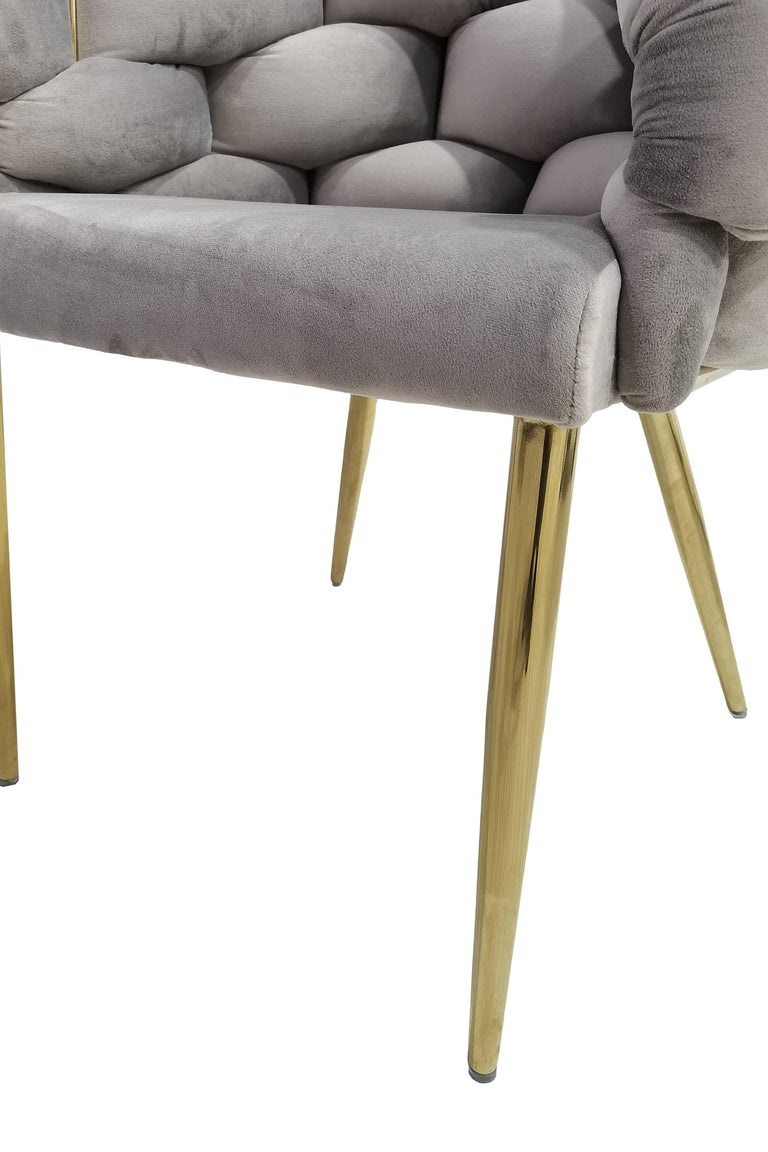 Set van 2 eetkamerstoelen Grace velvet