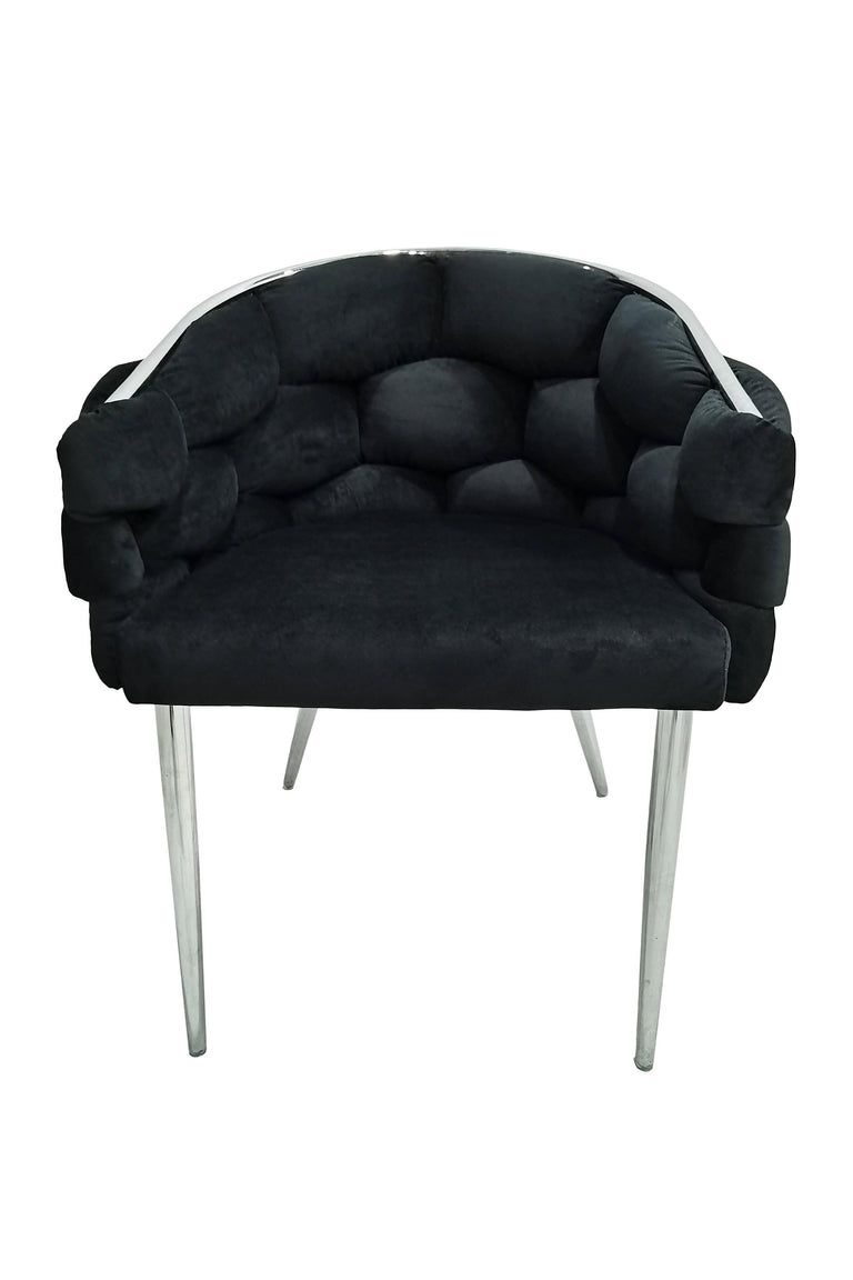 Set van 2 eetkamerstoelen Grace velvet