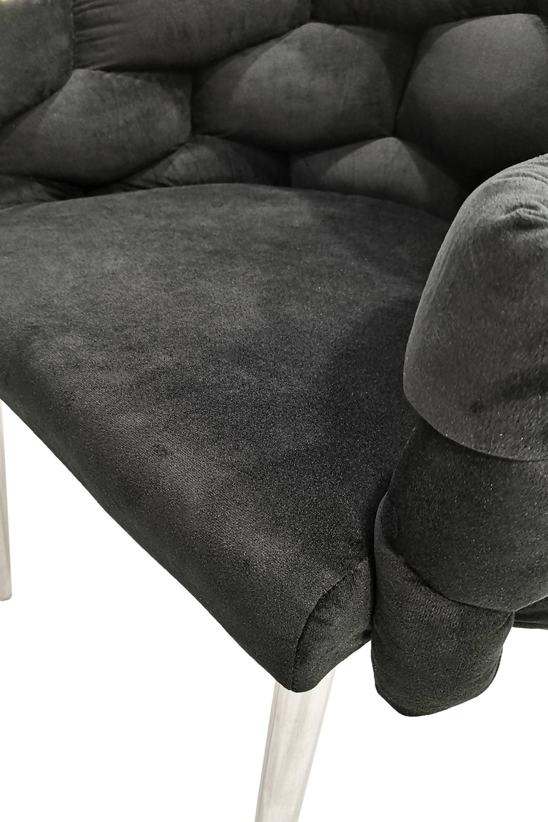 Set van 2 eetkamerstoelen Grace velvet