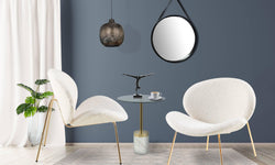 Set van 2 eetkamerstoelen Jaden bouclé