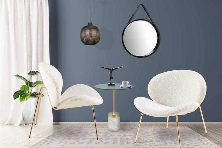 Set van 2 eetkamerstoelen Jaden bouclé