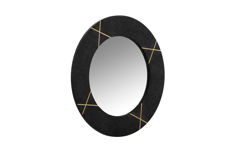 Wandspiegel Dexter marmer rond