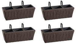 Set van 4 bloembakken voor balkon Gary