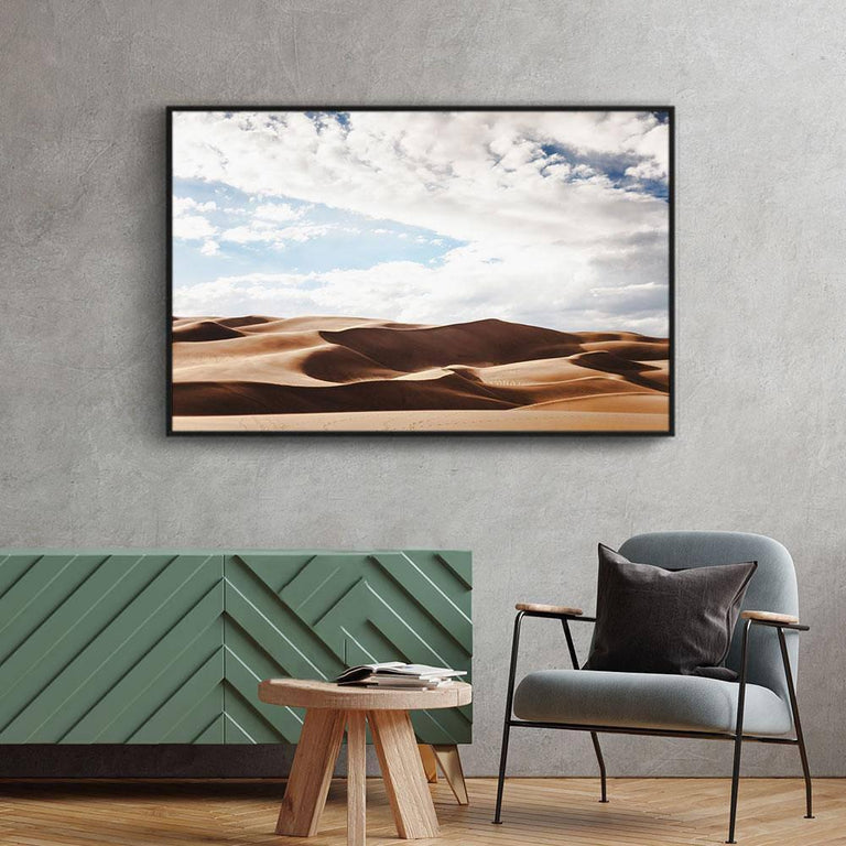Canvas schilderij Cloudy Desert