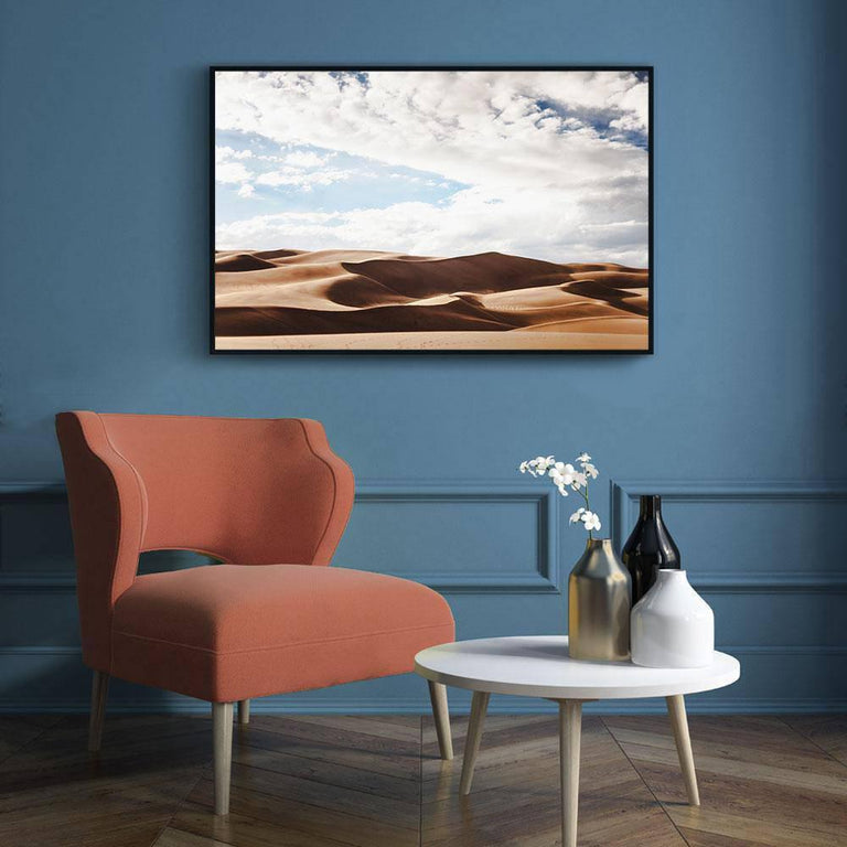 Canvas schilderij Cloudy Desert
