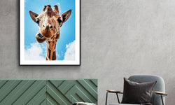 Canvas schilderij Crazy Giraffe