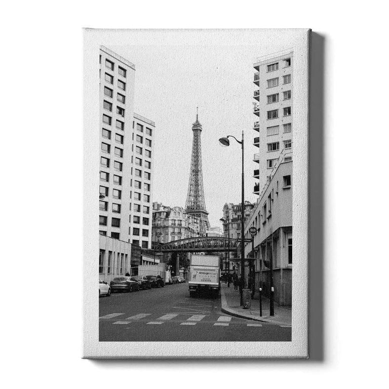 Canvas schilderij Eiffel Tower Street
