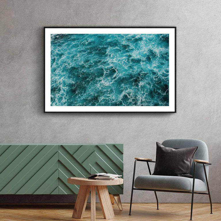 Ingelijste poster Blauwe Oceaan