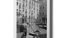Ingelijste poster Gondolier in Venice '53