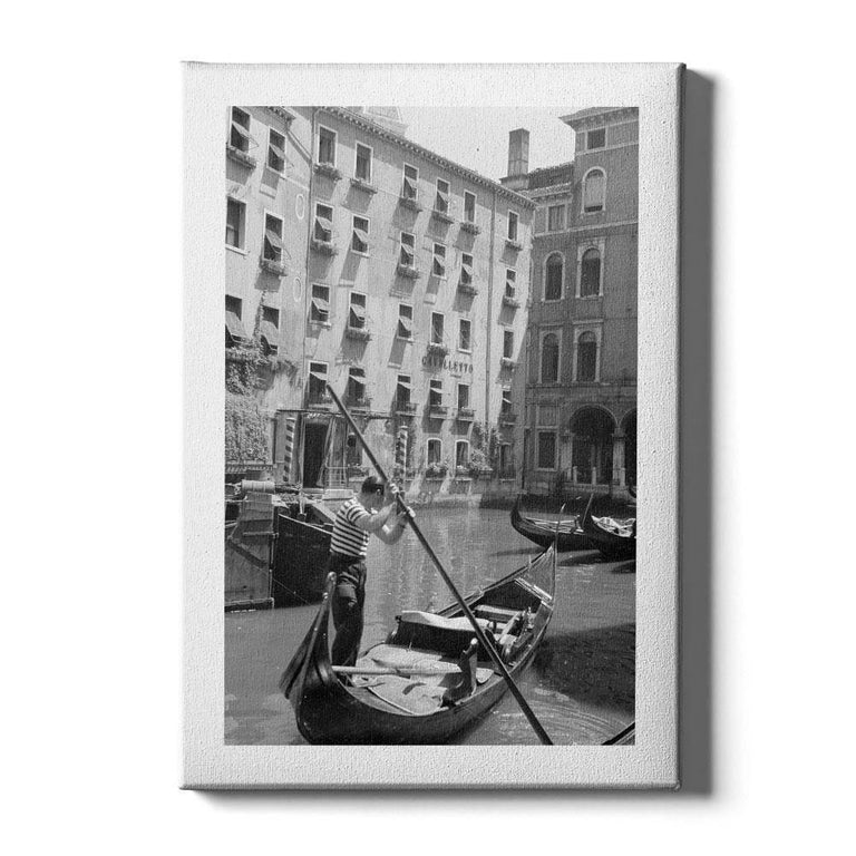 Ingelijste poster Gondolier in Venice '53
