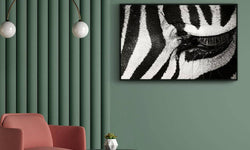 Ingelijste poster Zebra Up Close