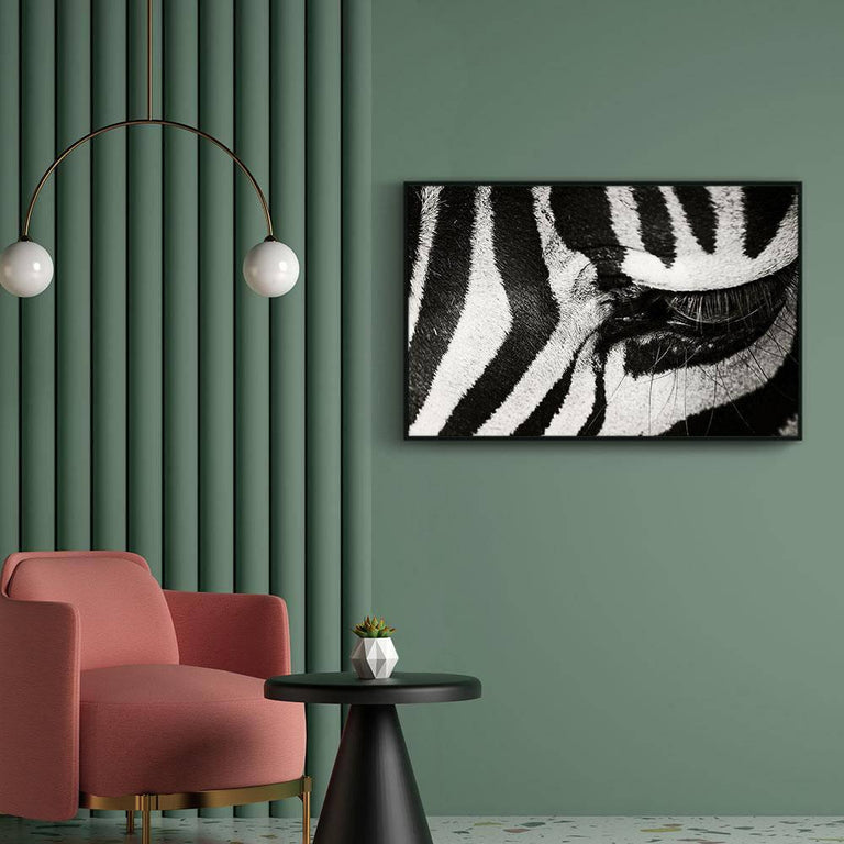 Ingelijste poster Zebra Up Close