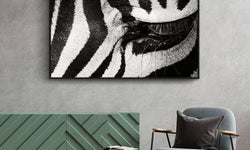 Ingelijste poster Zebra Up Close