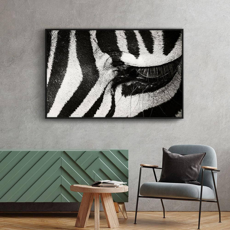 Ingelijste poster Zebra Up Close